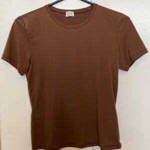 Wilfred Emmer T-shirt in cocoa bean and black! Two for one. Worn once!